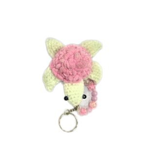 White Tortoise Charm Keychain