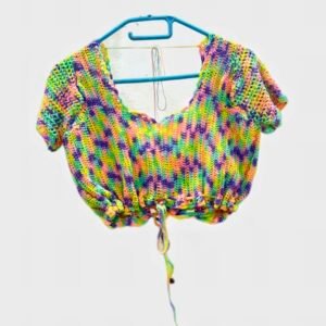 Multicolor Crochet Crop Top